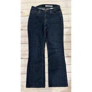 DKNY SOHO Jeans Women's Sz 8 Short Straight Stretch Dark Wash Blue